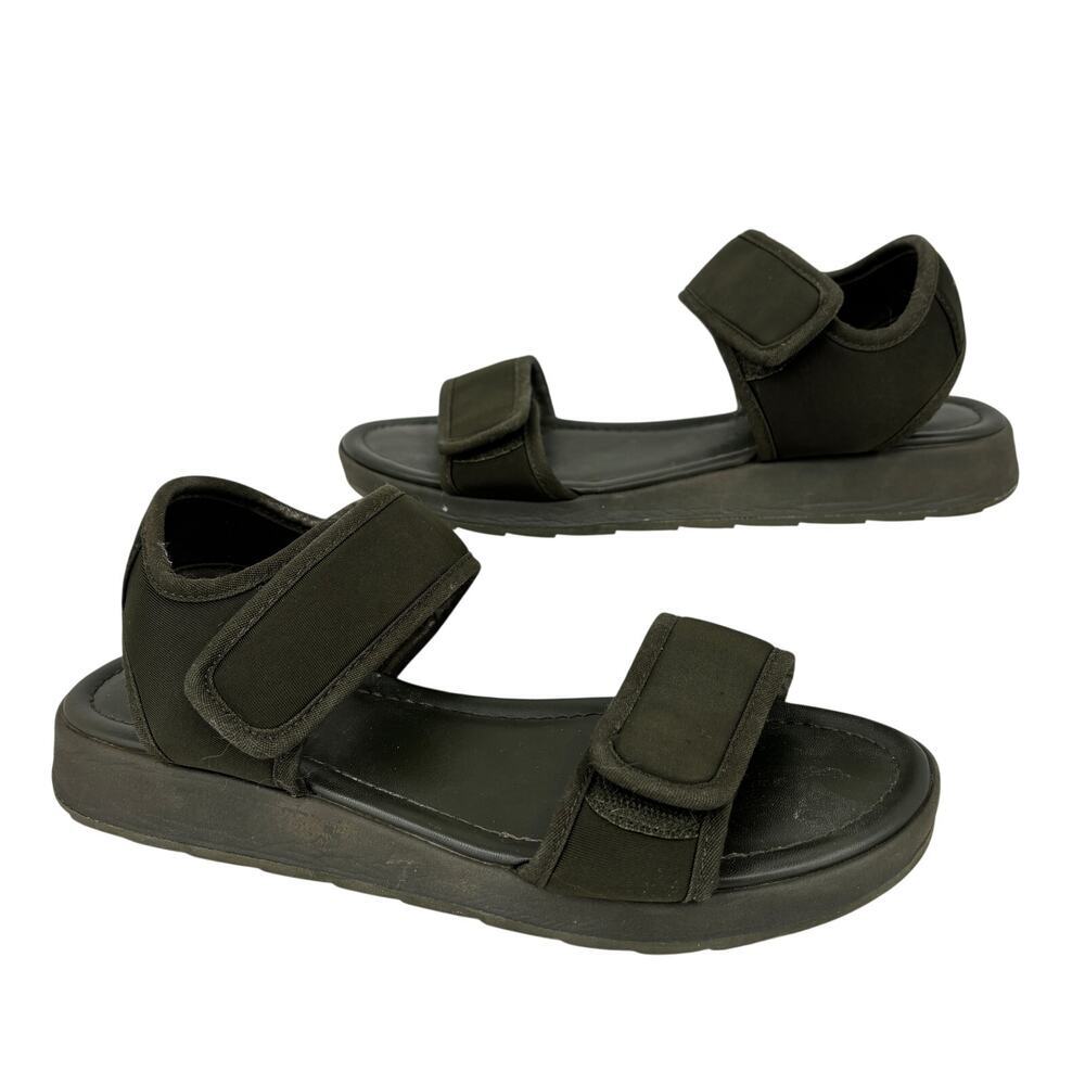 Twoobs‎ OG Sandals Womens Size 10 Dark Olive Green Cushioned Adjustable Straps